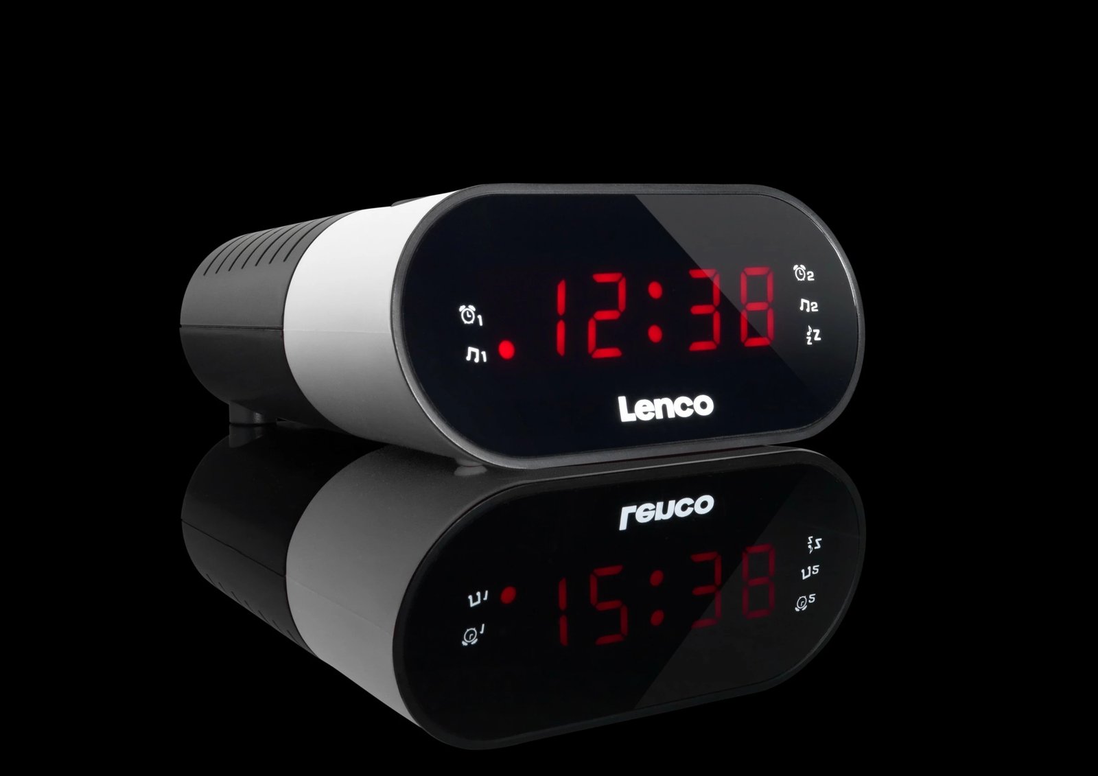 Orë alarmi Lenco CR-07, LED, bardhë/zezë
