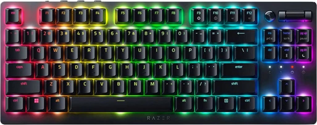 Tastierë, Razer, DeathStalker V2 Pro TKL RZ03-04370100-R3M1, US-Int layout, TKL, RGB, e zezë