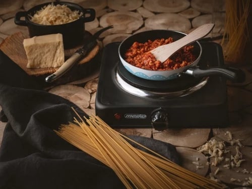 Sobë elektrike një-pllakë, Mesko MS 6508, 1000W, pllakë 150 mm, rregullim 5-nivelësh, e bardhë