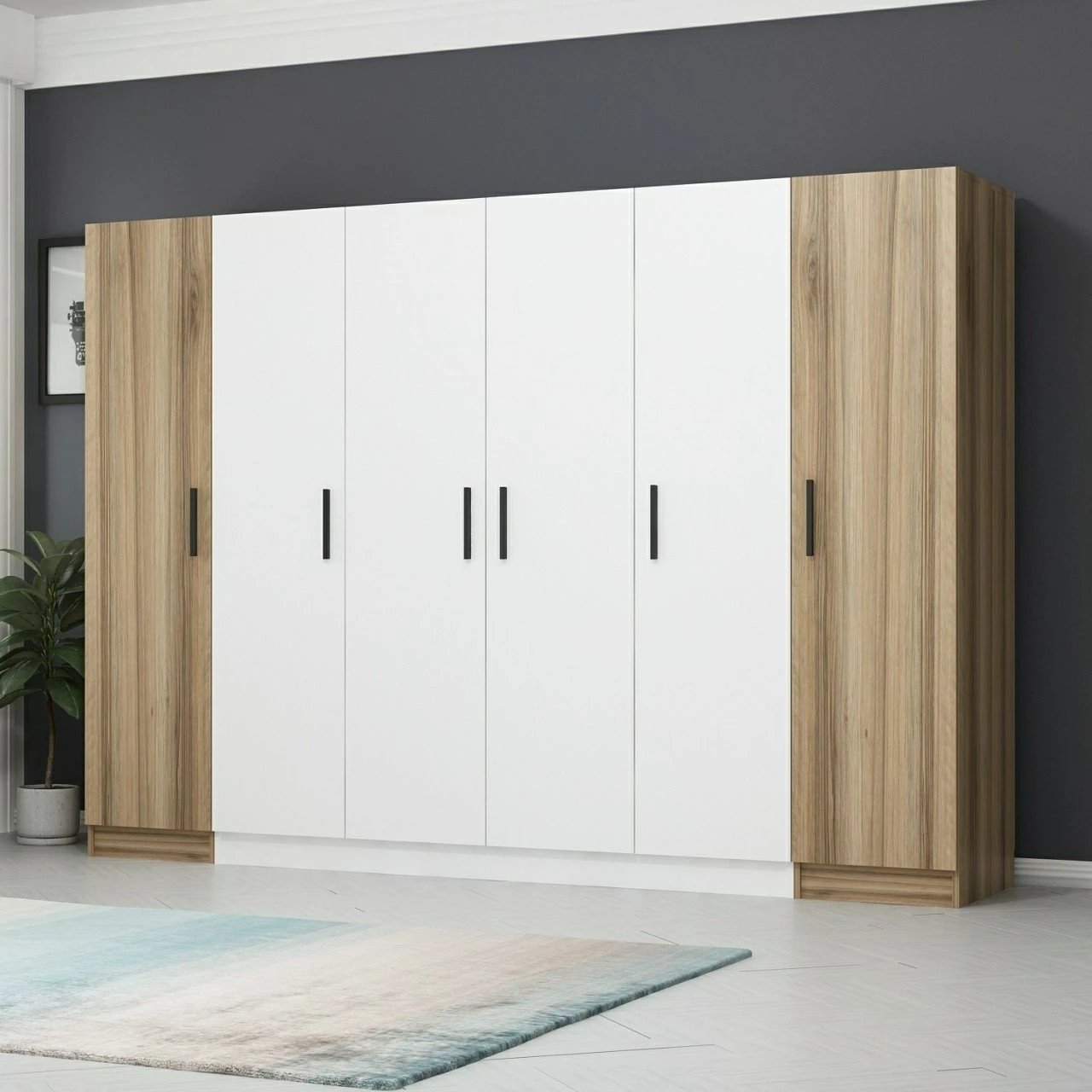 Dollap Skye Decor, i bardhë, Kale - 3077