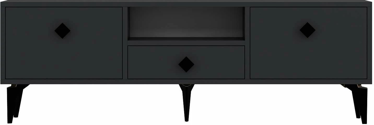 Komodë TV Skye Decor, anthracite, e zezë, 1304-DROP-1