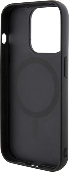 Mbështjellës Guess G Cube Stripes MagSafe për iPhone 15 Pro, i zi