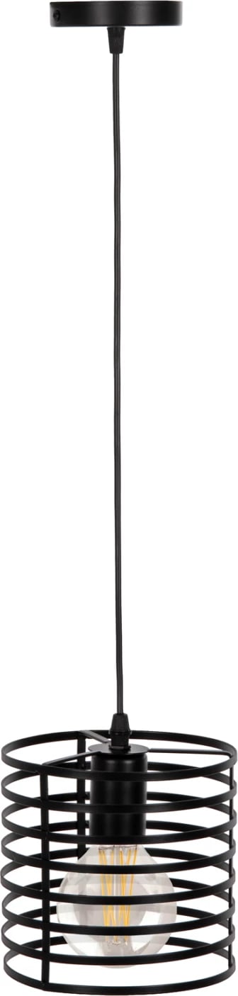 Llambë varëse tavani, cilindrike, metalike, e zezë, FH4090, Φ16x124H cm