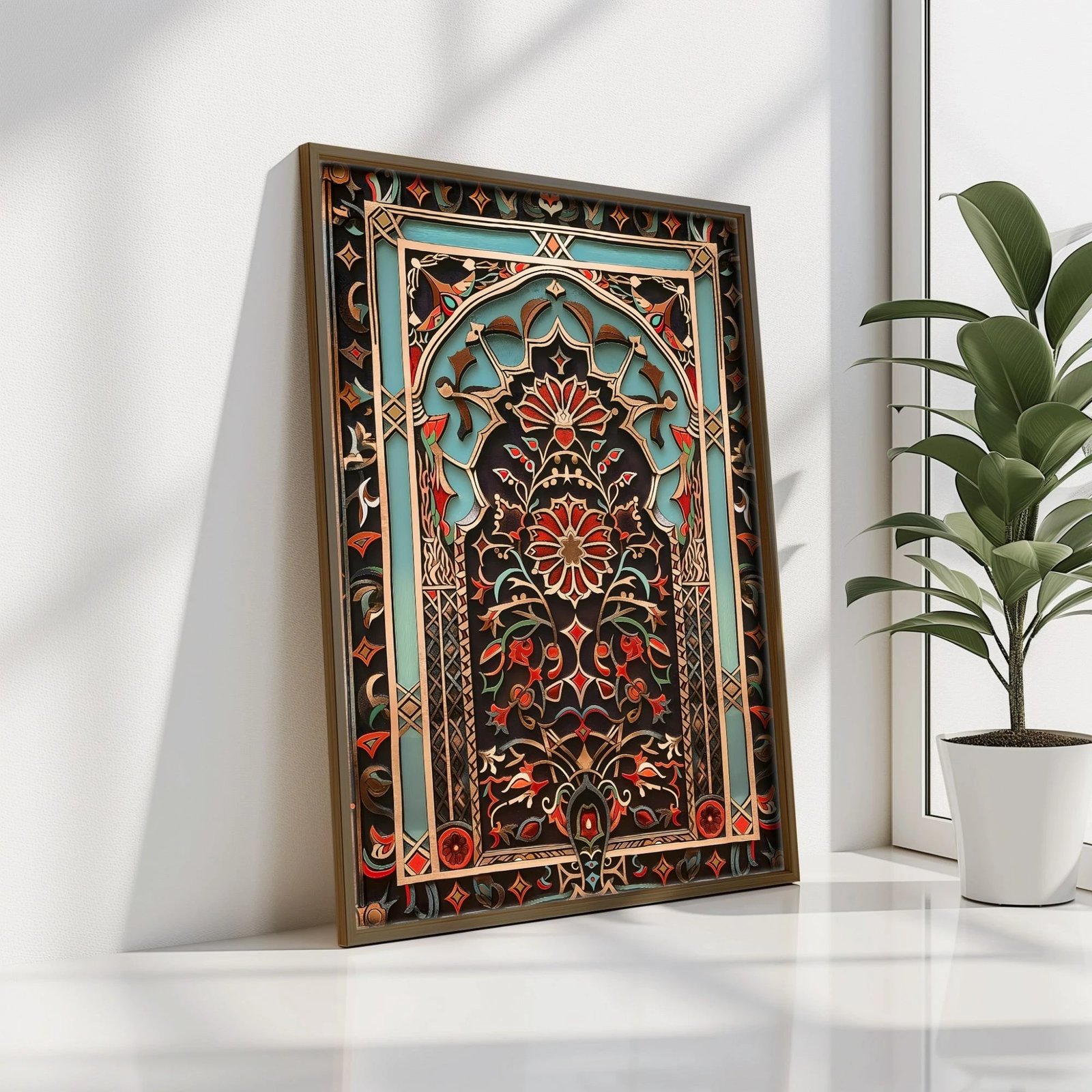 Pikturë dekorative me kornizë MDF, shumëngjyrëshe, Wallity, GE118-L