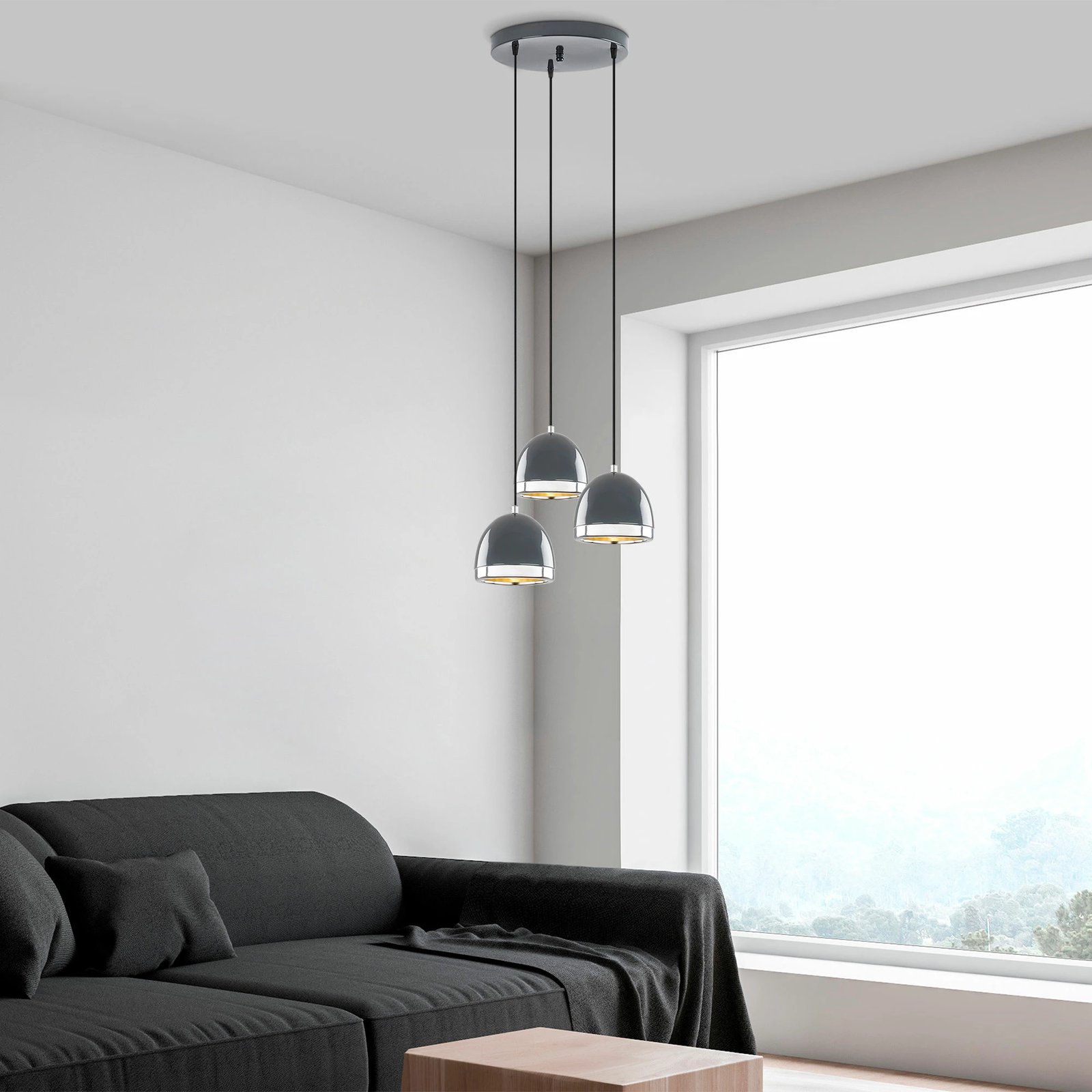 Llambë varëse moderne, ngjyrë antracit, Mugo - 10660