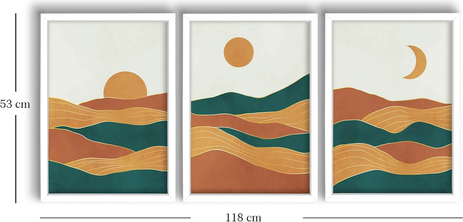 Pikturë dekorative me kornizë MDF (3 pjesë), Wallity, 3P3853NISCT-010