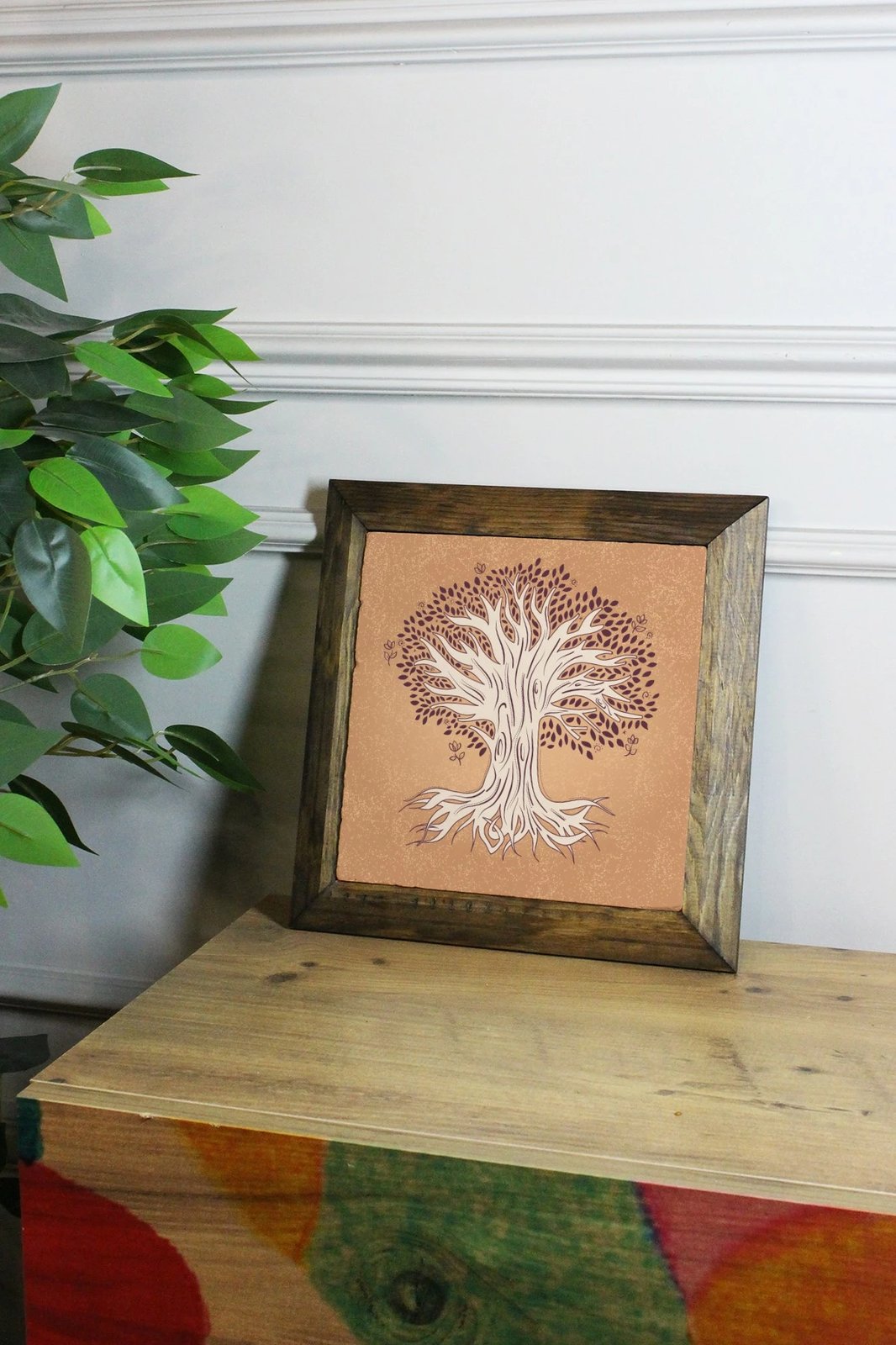 Pikturë dekorative me kornizë, Wallity, Ersytastablo3 - 16, shumëngjyrëshe, 15.5x15.5cm