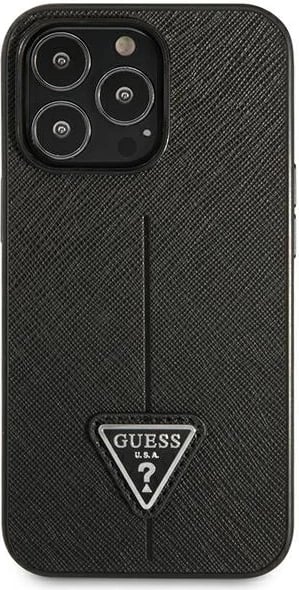 Mbështjellës Guess SaffianoTriangle Logo për iPhone 14 Pro 6.1", i zi, hardcase Mbështjellës Guess SaffianoTriangle Logo për iPhone 14 Pro 6.1", i zi, hardcase