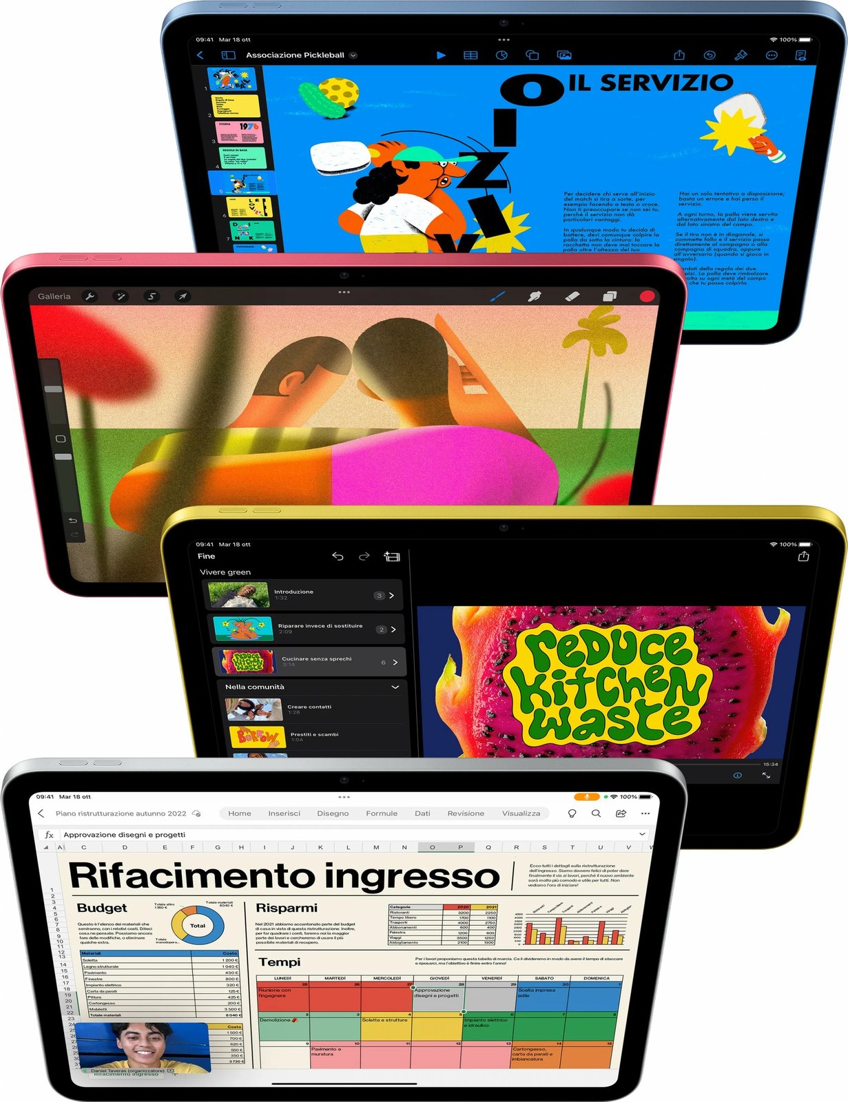 Tablet Apple iPad, 256 GB, 10.9", Blu