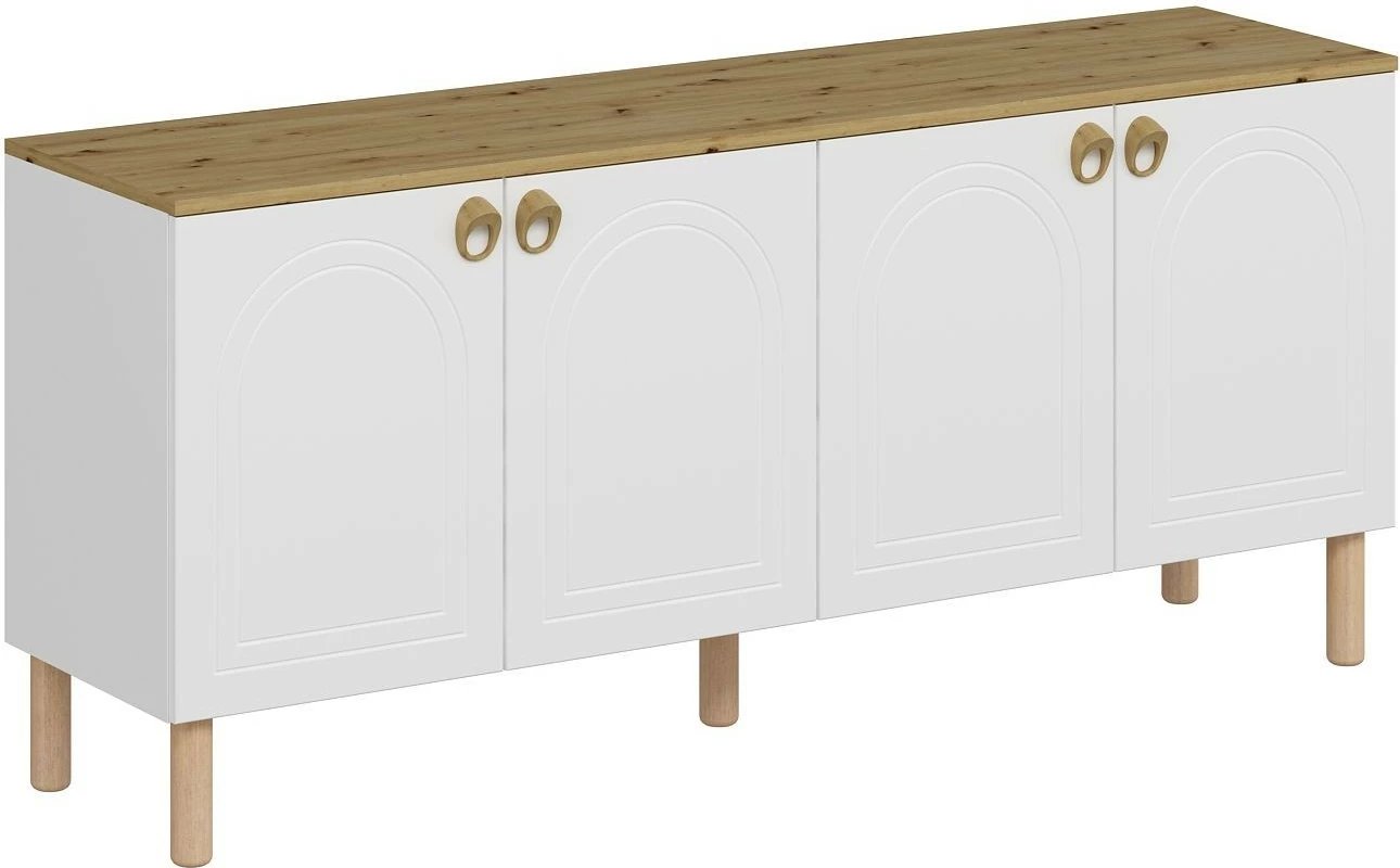 Konsol Skye Decor, ngjyrë e bardhë, Lotus