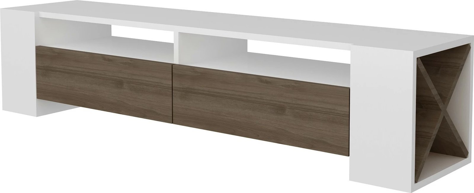 Komodë TV Hanah Home, Sosruko, e bardhë dhe arre