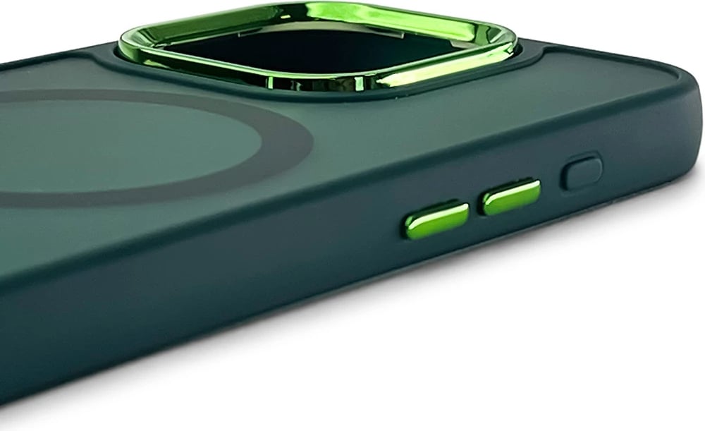 Mbështjellës Hurtel MagSafe për iPhone 16 Pro, TPU, e gjelbër e errët