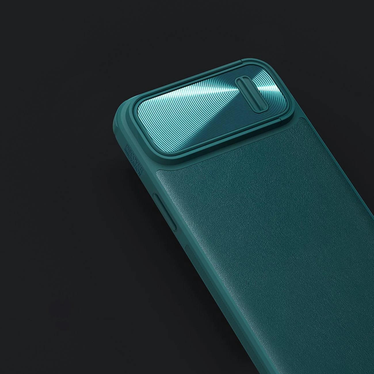 Mbështjellës Nillkin CamShield Leather S Case për iPhone 14, me kapak kamere, e zezë
