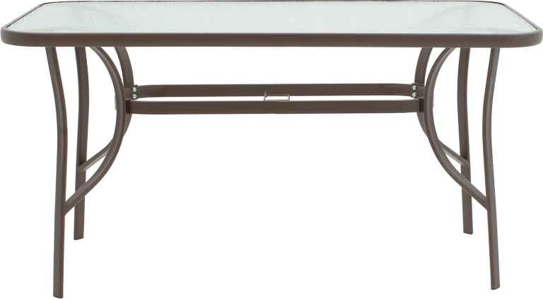 Tavolinë me karrige për terasë Ensure-Calan set 5 copë metal-tekstiline kafe