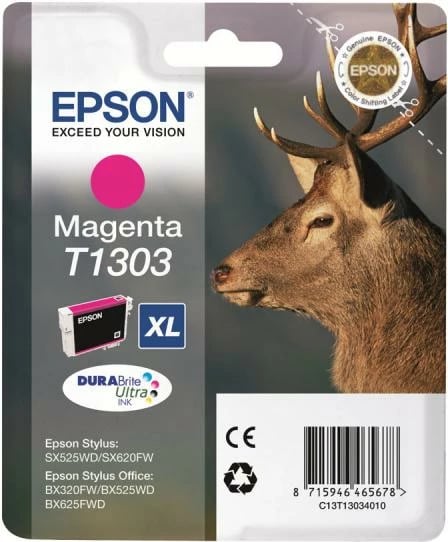Fishek boje Epson T1303 (C13T13034012) XL 10.1 ml DURAbrite Ultra magenta