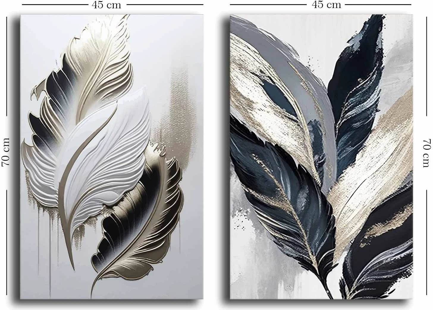 Pikturë dekorative në kanavacë (2 copë), Wallity, 2P4570GSC-016