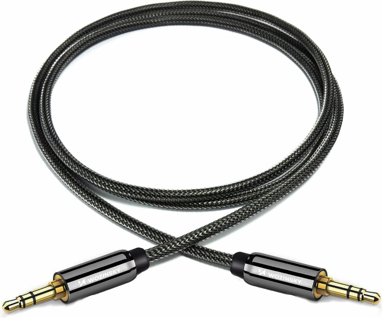 Kabllo audio Wozinsky AUX, 2x mini jack 3.5mm, 2m, e zezë Kabllo audio Wozinsky AUX, 2x mini jack 3.5mm, 2m, e zezë