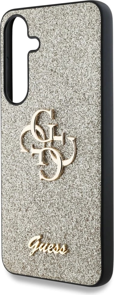 Mbështjellës Guess Fixed Glitter Big 4G Metal Logo për Samsung Galaxy S25, Ari Mbështjellës Guess Fixed Glitter Big 4G Metal Logo për Samsung Galaxy S25, Ari