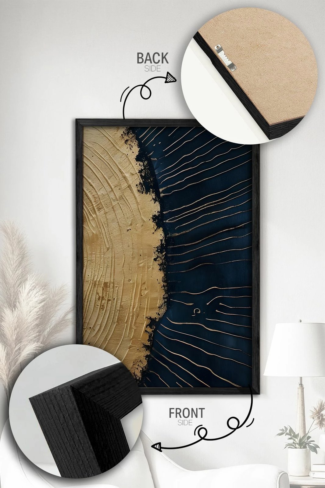 Pikturë dekorative me kornizë (3 copë), Wallity, Ersy3Syhcrv48