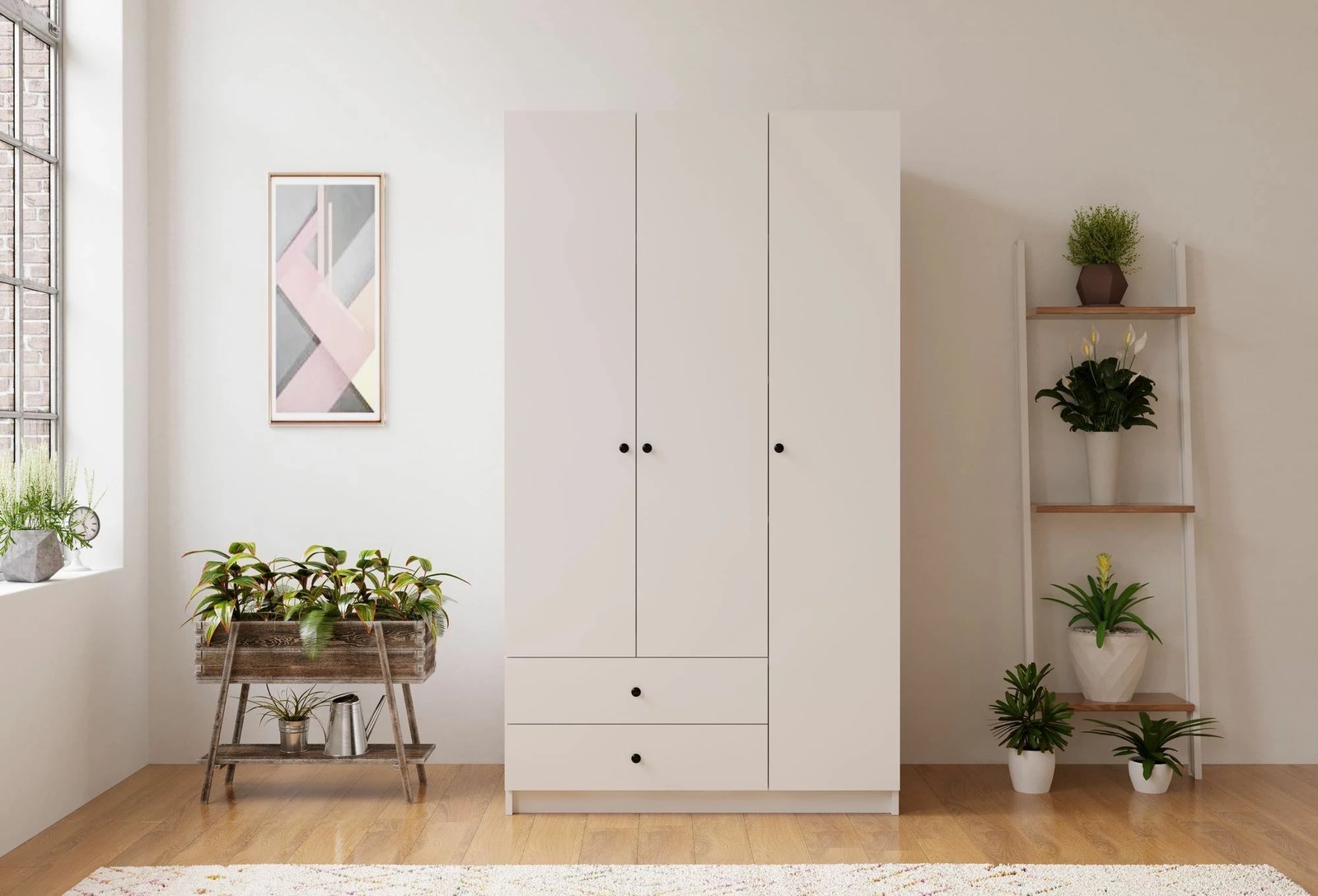 Dollap Skye Decor, ngjyrë e bardhë mat, RB-066