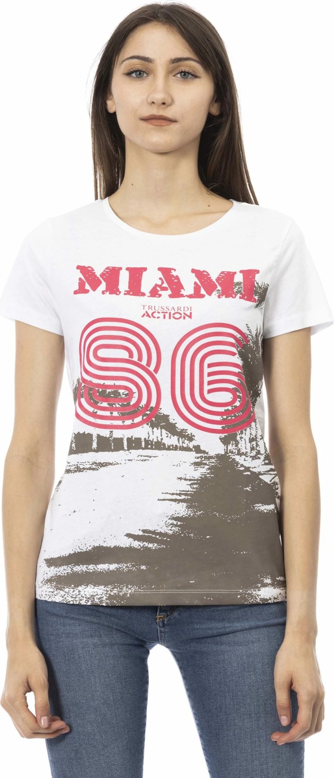 Maicë për femra Trussardi Action, e bardhë