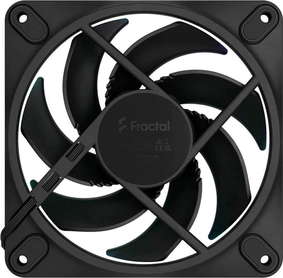 Kasë Fractal Design Momentum 12 RGB, 120mm, e zezë