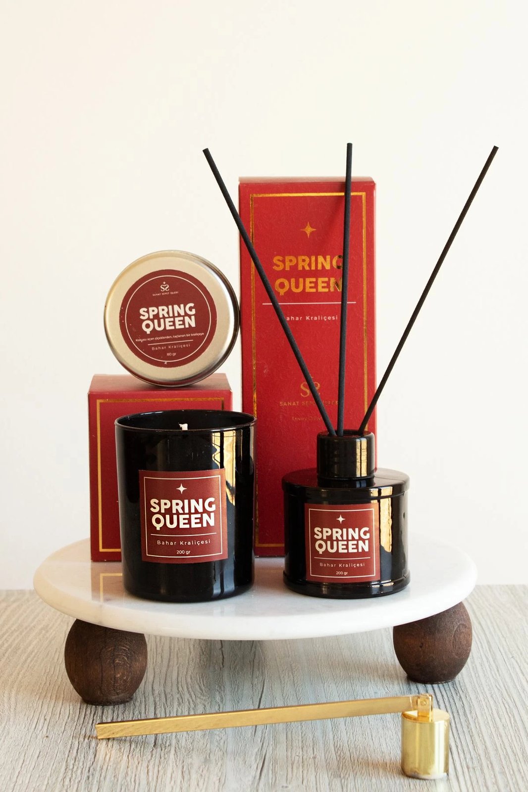 Set qirinjsh (3 copë), Evila Originals, aroma pranverore, ngjyrë e zezë