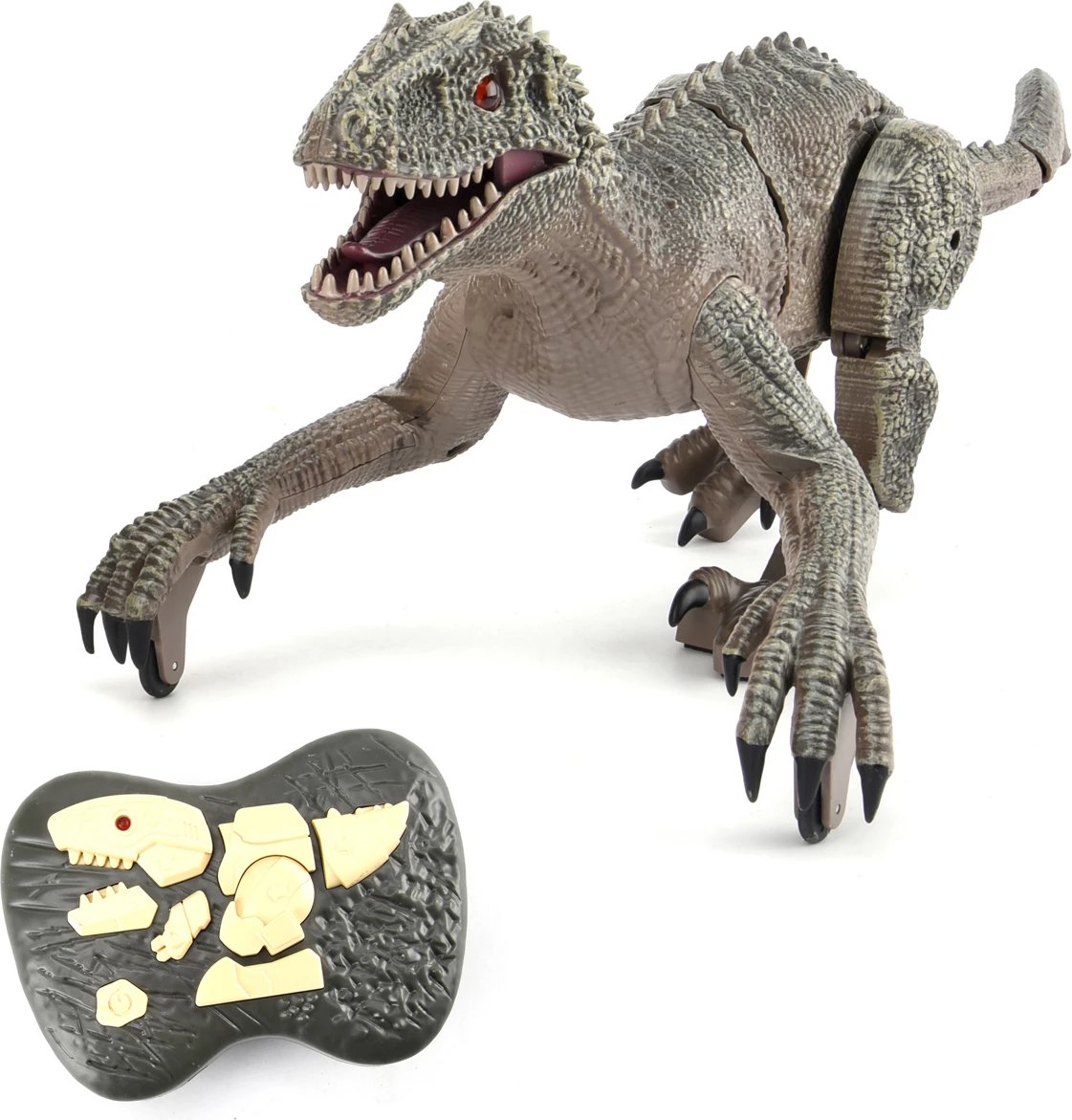 RC Roaring Raptor Grey Remote Control Dinosaur