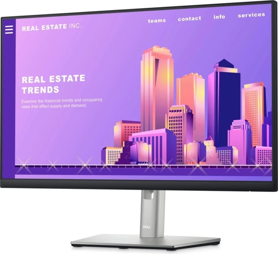 Monitor Dell P2422H, 24"  IPS, 60 Hz, i zi/argjend 