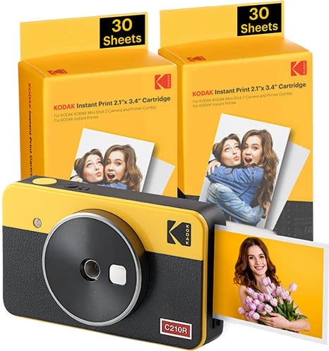 Kamerë portative wireless Kodak mini 2 Retro Shot 2 C210RY60, 2.1X3.4 , 30 copë, e verdhë
