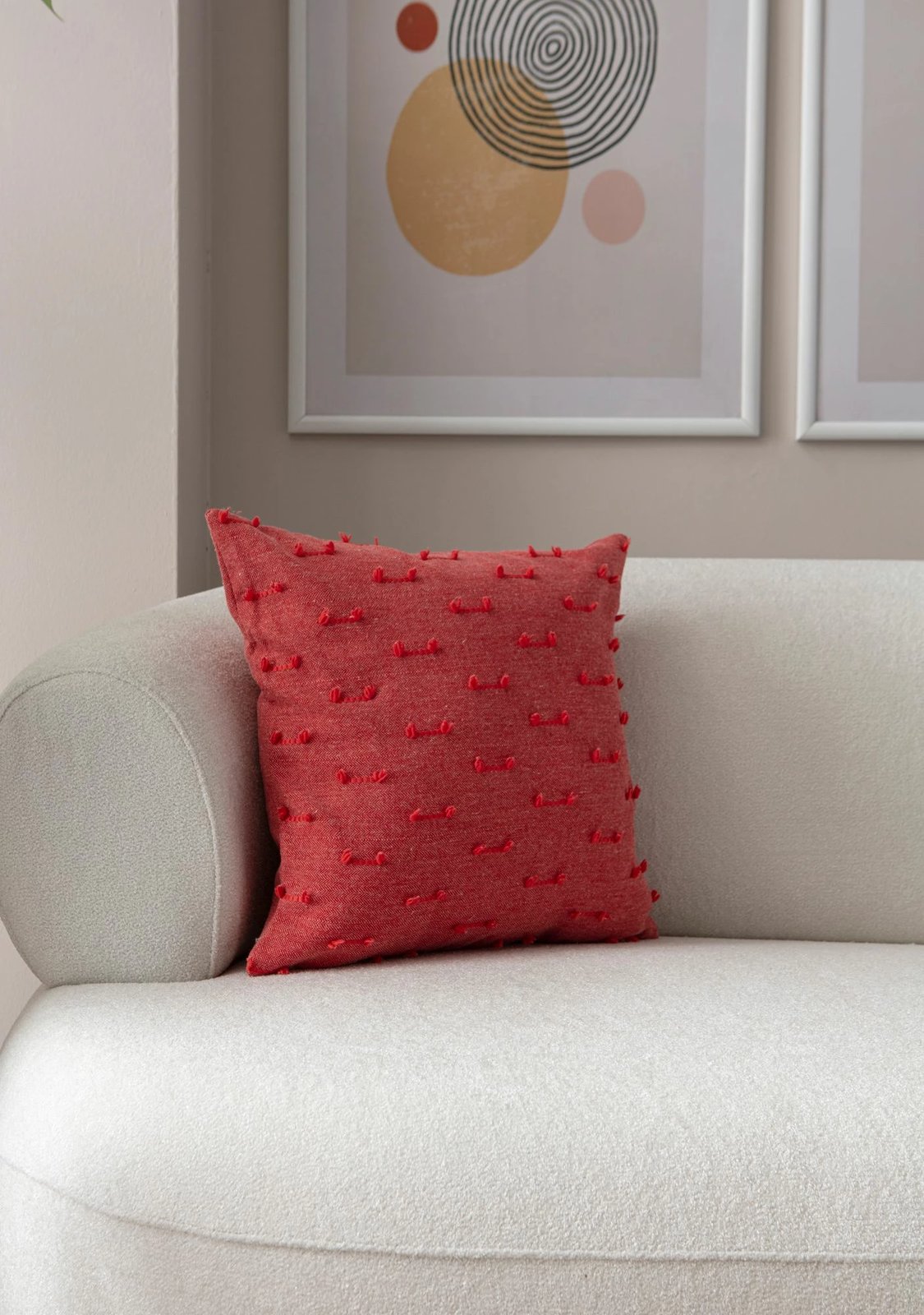 Jastëk dekorativ, ngjyrë e kuqe, Evila Originals, 43x43cm