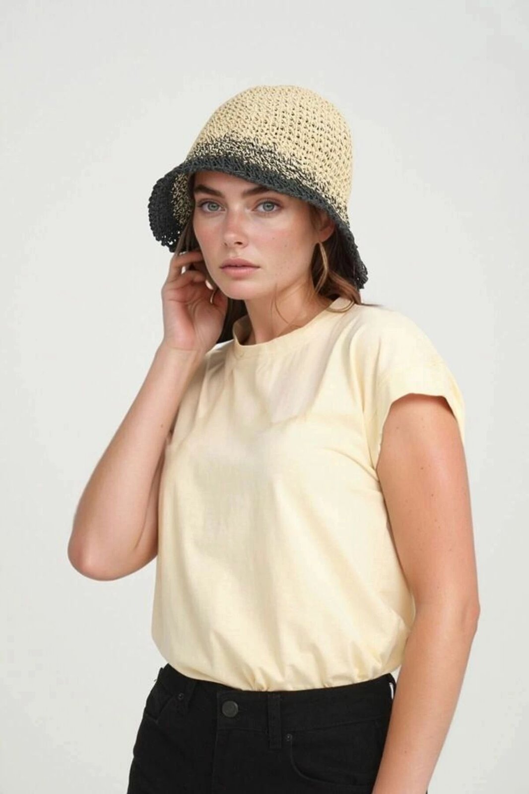 Kapelë për gra Jumeon, Hsr2072, bezhë, e zezë