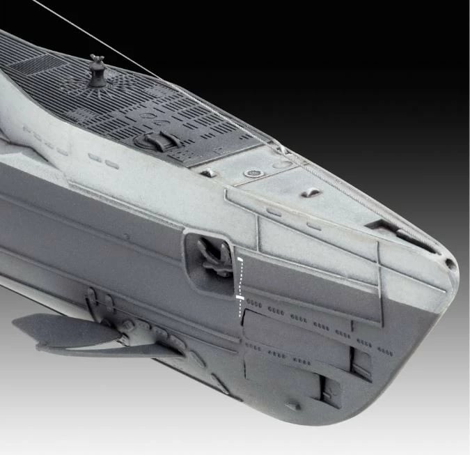 Model plastik nënujëse, Revell 05167 Type IX C/40 U190 1:144, 116 pjesë, gjatësi 53.1 cm