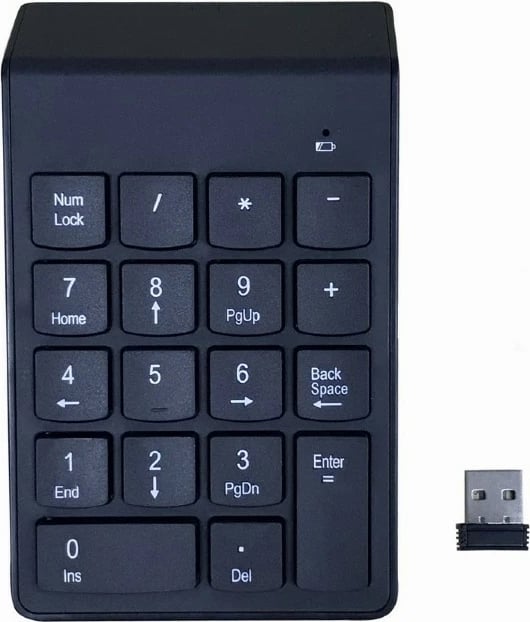 Tastierë numerike wireless Gembird KPD-W-02, e zezë