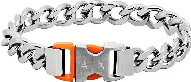 Byzylyk për meshkuj Armani Exchange AXG0153040, argjendtë-portokalli