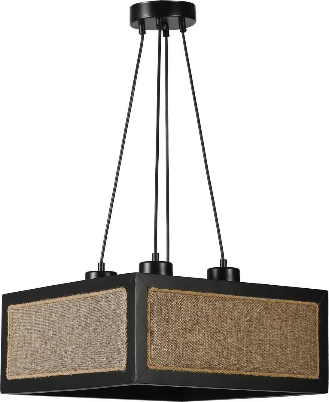 Llambë tavani Opviq, 8703-8, ngjyrë e zezë dhe ratan