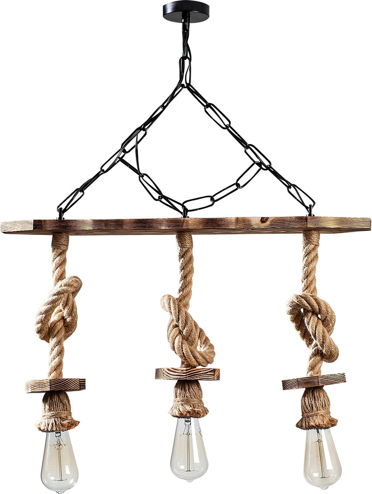 Llambë tavani prej druri, Opviq Erebos - 111-AV, e zezë, 63x11cm, lartësi 75cm