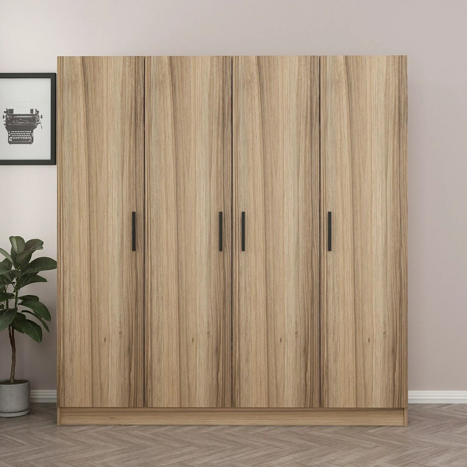 Dollap rrobash Skye Decor, ngjyrë dore, 7628