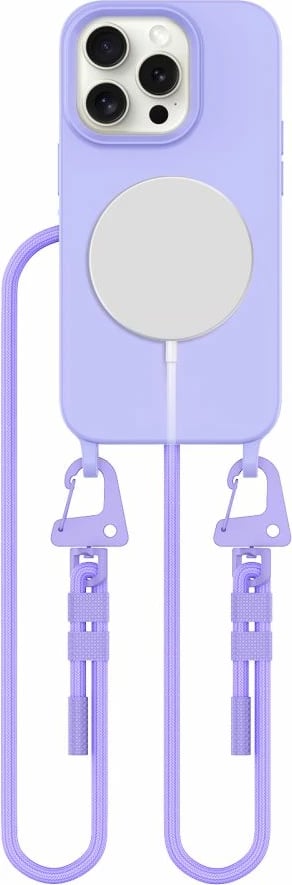 Mbështjellës Tech-Protect MagNecklace për iPhone 14 Pro, MagSafe, Violet me litar