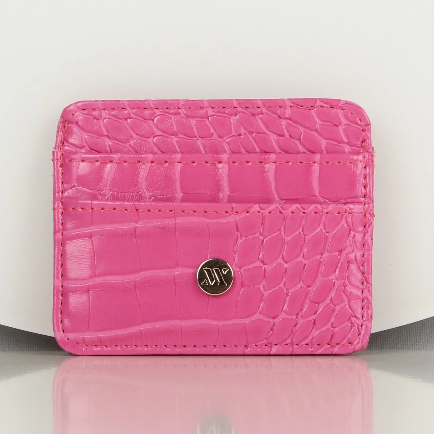 Portofol lëkure rozë, mbajtëse kartelash, Zoozie Bags, 2477, 10.5x8.5cm