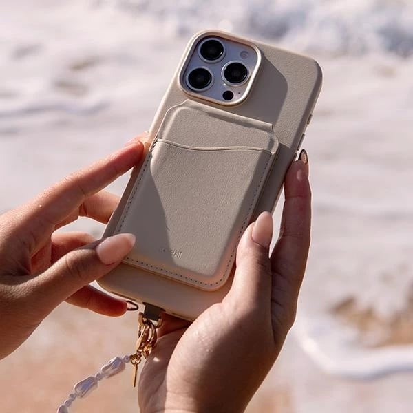 Mbështjellës UNIQ Coehl Muse me karikim magnetik për iPhone 16 Pro, Bezhe