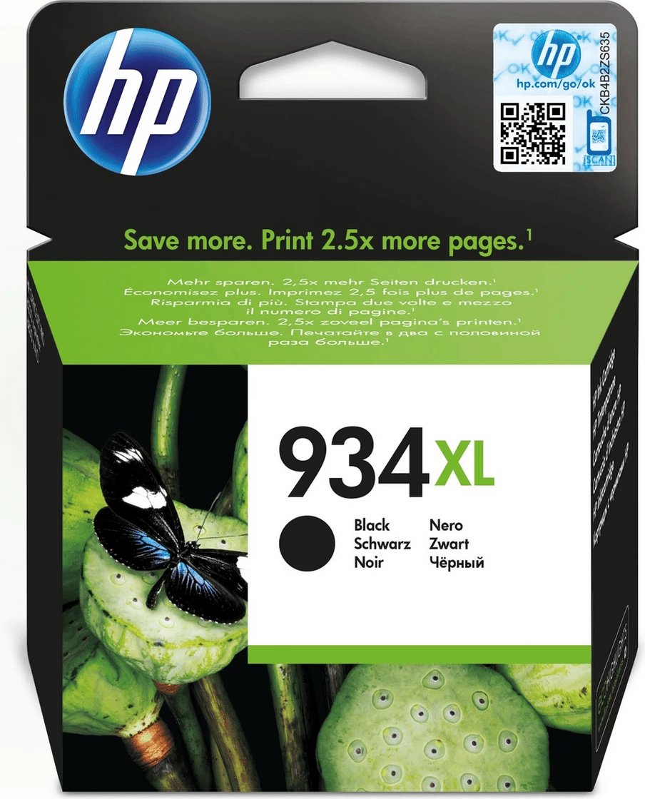 Kartush bojë, HP, 934XL C2P23AE, 25.5 ml 1000 faqe XL, e zezë