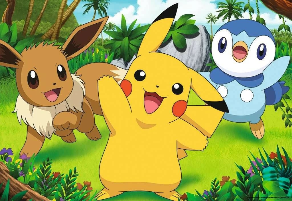 Puzzle për fëmijë Ravensburger Pokémon 2x24 pjesë, karton, shumëngjyrësh, set