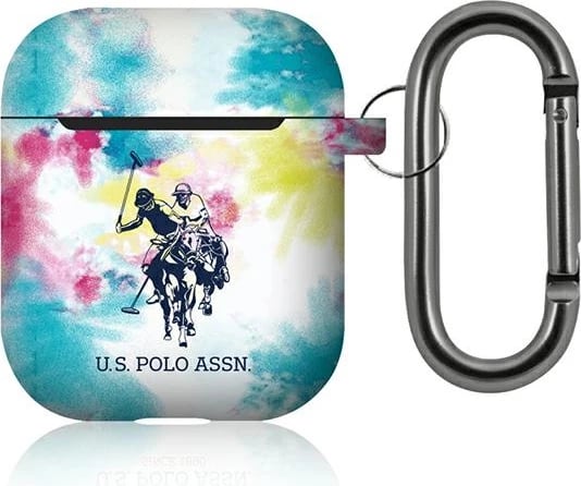 Mbështjellës U.S. Polo Assn. USACA2PCUSML për AirPods 1/2, Shiny Collection, shumëngjyrësh me karabinë