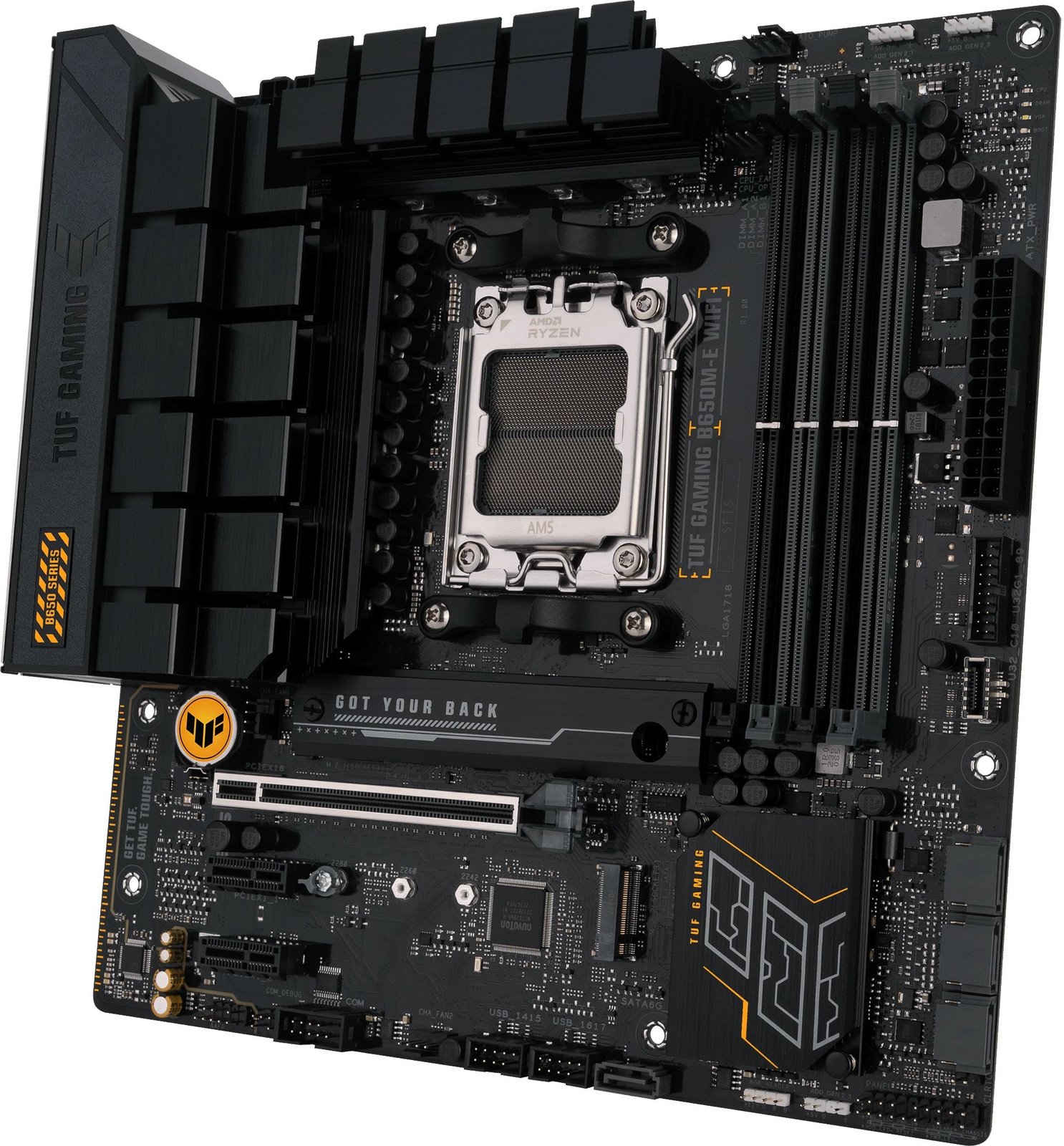 Pllakë amë ASUS TUF GAMING B650M-E WIFI, AMD, Socket AM5, DDR5, 128 GB, e zezë