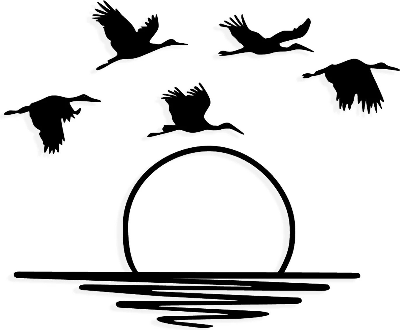 Aksesor dekorativ metalik për mur Wallity, Vavi, ngjyrë e zezë, 68.5x36cm