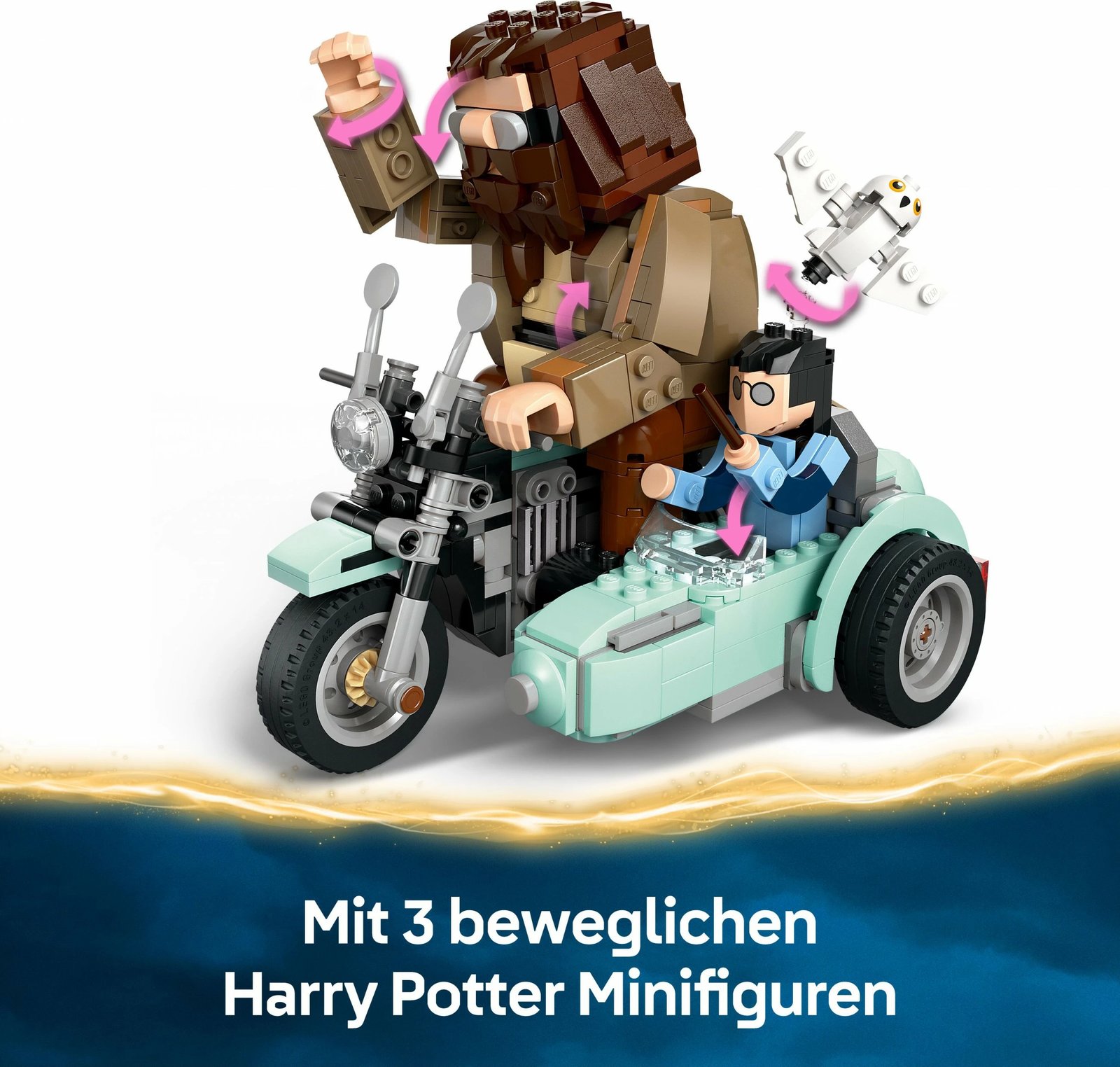 Set ndërtimi LEGO Hagrid & Harry's Motorcycle Ride, 617 pjesë, shumëngjyrësh Set ndërtimi LEGO Hagrid & Harry's Motorcycle Ride, 617 pjesë, shumëngjyrësh