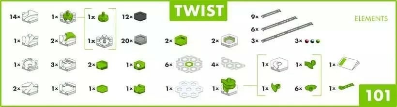 Set ndërtimi Gravitrax Ravensburger, 101 pjesë, plastikë