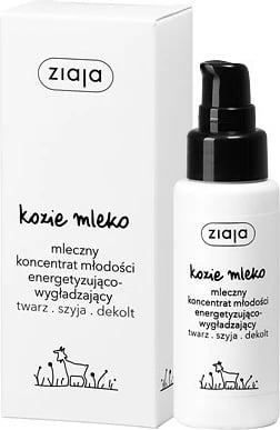 Koncentrat për fytyrë Ziaja Goat Milk Milk Concentrate of Youth Energizing - Smoothing për femra 50ml