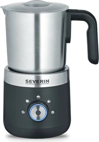 Rrahëse qumështi Severin 3588, elektrike dore, 0.3L, inox, e zezë/argjendtë
